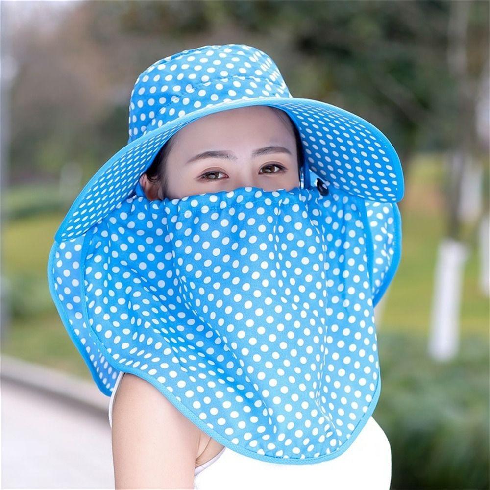 Пляжная кепка с широкими полями, шляпа от солнца для лица и шеи, модная шляпа для сбора чая, женская