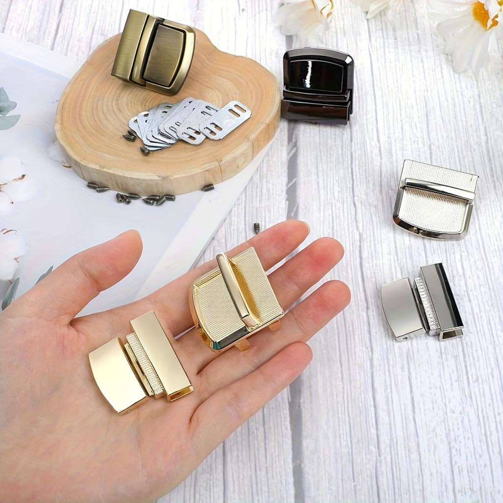 2pcs Diy Crochet Handbag Clasp - Turn Lock Purse Buckle, Bag Making Hardware Accessory