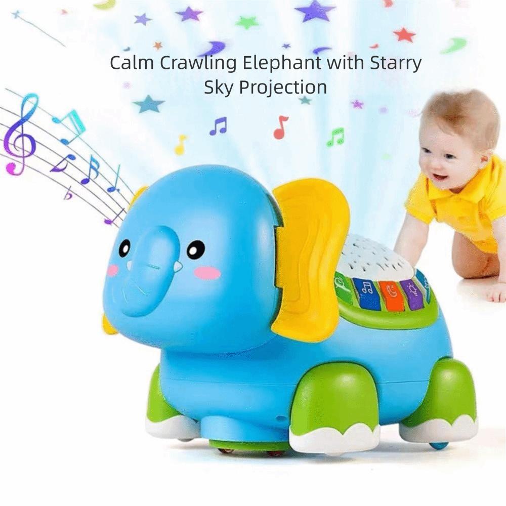 Timer Function Early Developmental Toys Colorful Light Up Musical Elephant 6-12 Months