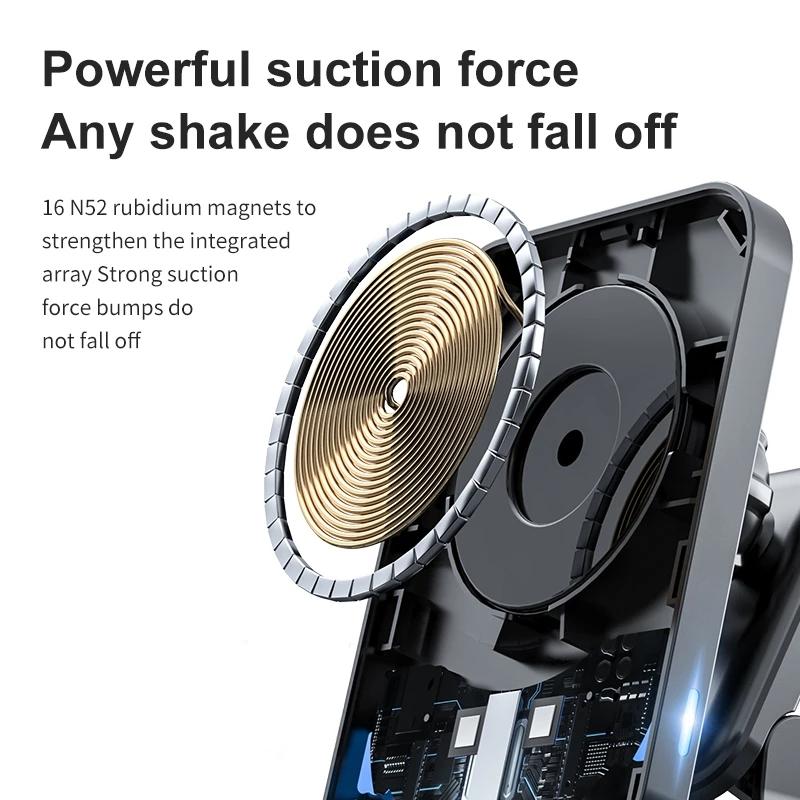 Магнитные беспроводные зарядные устройства 30 Вт, автомобильная вентиляционная подставка, держатель для телефона, мини-станция быстрой зарядки QI для iPhone 12, 13, 14 Pro Max, macsafe