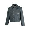 Mens Retro Vintage Denim Biker Jacket Unisex Loose Fit Casual Outerwear Fall Season