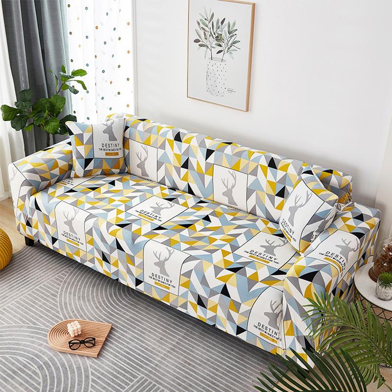 1/2/3/4-местные Чехлы L-образной формы в скандинавском стиле, эластичные чехлы для диванов с простой геометрией для гостиной, офиса, кабинета, дивана