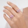 Dripping Oil Enamel Finger Ring Camellia Flower French Irregular Ring Retro Flower Ring  Women
