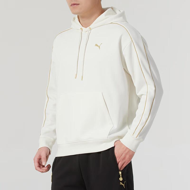 Мужские толстовки PUMA Мужские Белые С капюшоном Умеренные Обычные