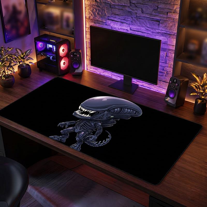 Big Mouse PadAlien Xenomorph Extended Soft Desk Mat Gaming Office Computer Table Decor Mat