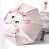 Marie,Pink Themed Automatic Opening and Closing Umbrella, Brightly Colored 8-rib Portable Umbrella, Suitable for Men and Women, A Perfect Gi