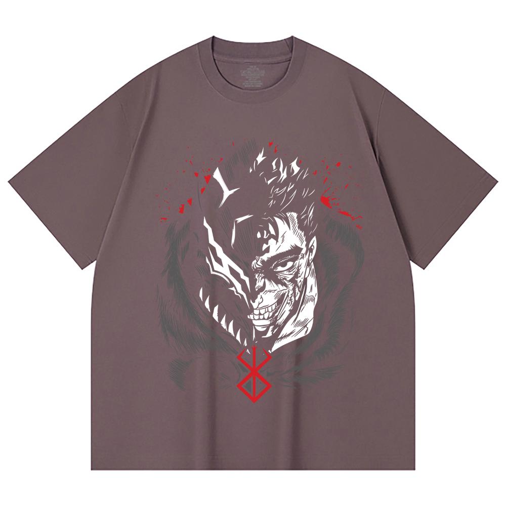 230 Gsm 100% Cotton Berserk V9 Print Unisex Heavy Cotton T Shirt