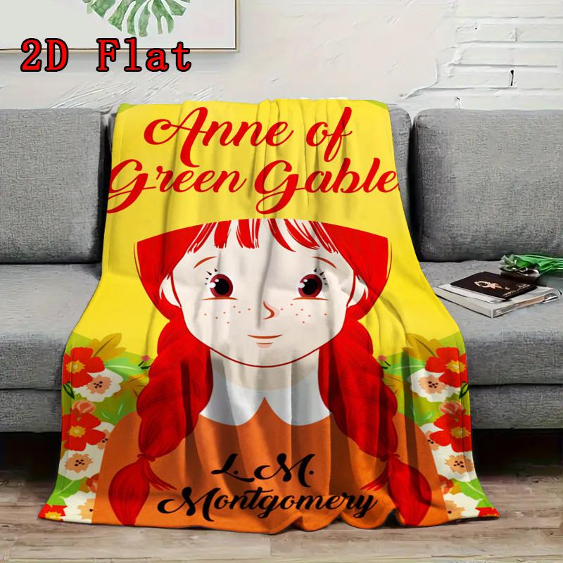 Anne of Green Gables 2D Flat Pattern Flannel Blanket High quality All Seasons Warmth and Comfort Perfect for Christmas Gifts.NMT0928013