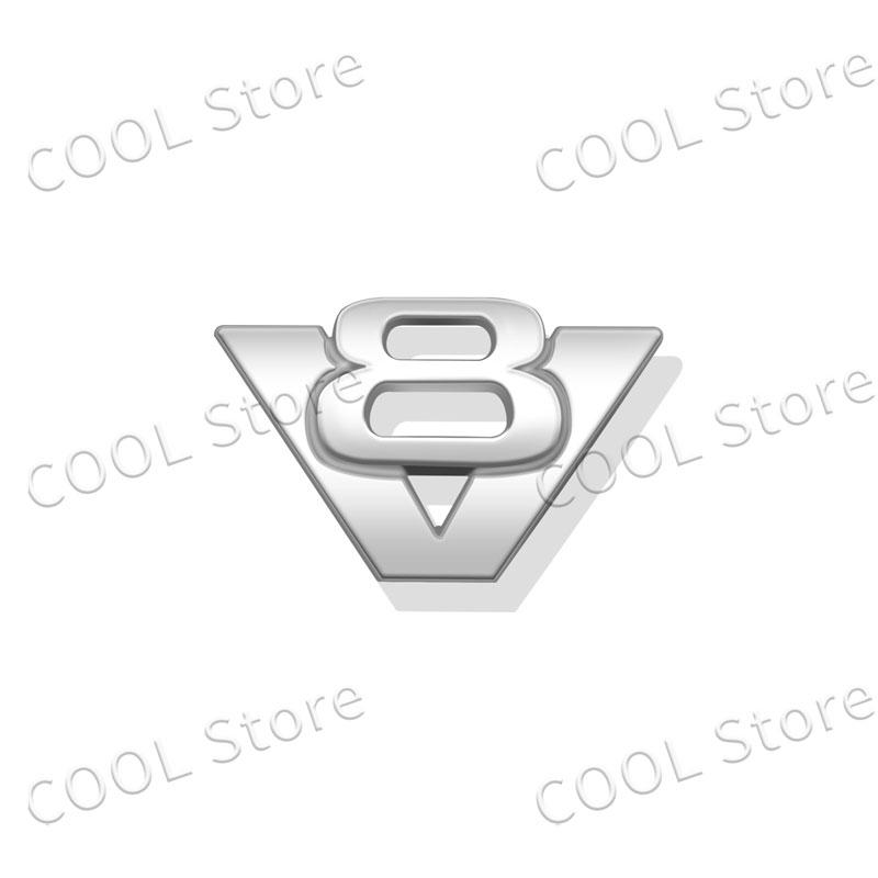 Creative Car 3D Metal Chrome Sticker Emblem V6 V8 Logo Badge Car Tail Trunk Side Body Decoration Universal Auto Accessories
