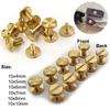 Five Sets of Brass Chicago Screws Rivet Binding Studs Screws Rivets Grub Screws Screws Stub Screws Chicago Screws DIY (4-10mm)