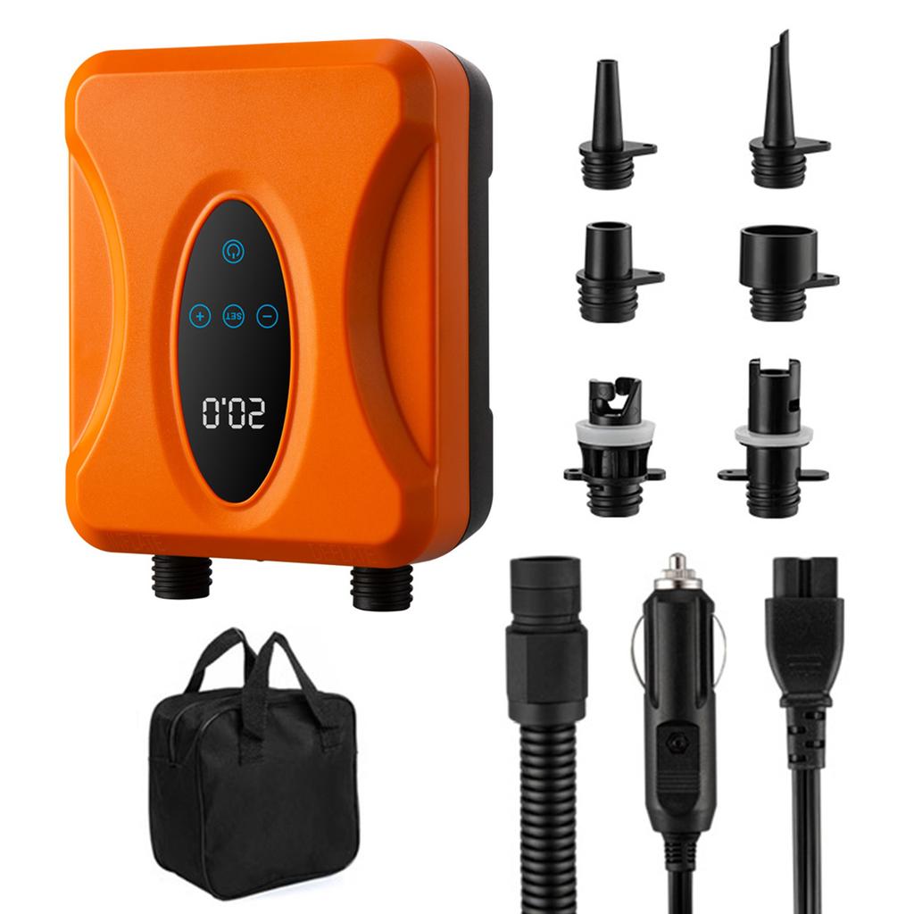 SUP Electric Pump for Paddle Board Portable Rechargeable Touchscreen Control with LED Light Inflator and Deflator for