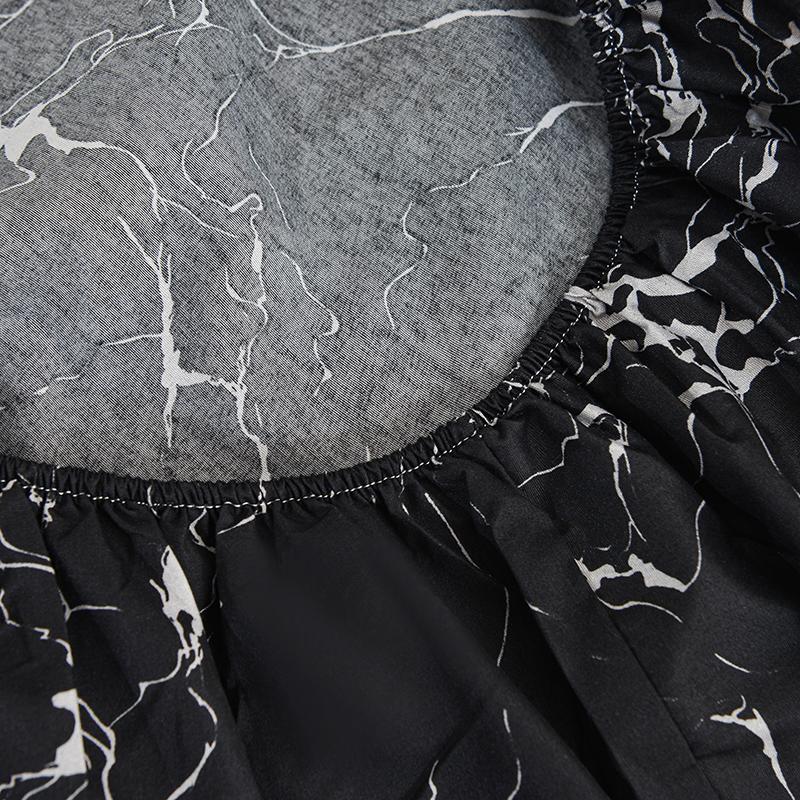 Soft 1Pc Bed Cover Printed Bedsheet Skin-Friendly Mattress Cover For Home Bed Linen Elastic Flat Sheet Couvre LitNo Pillowcase