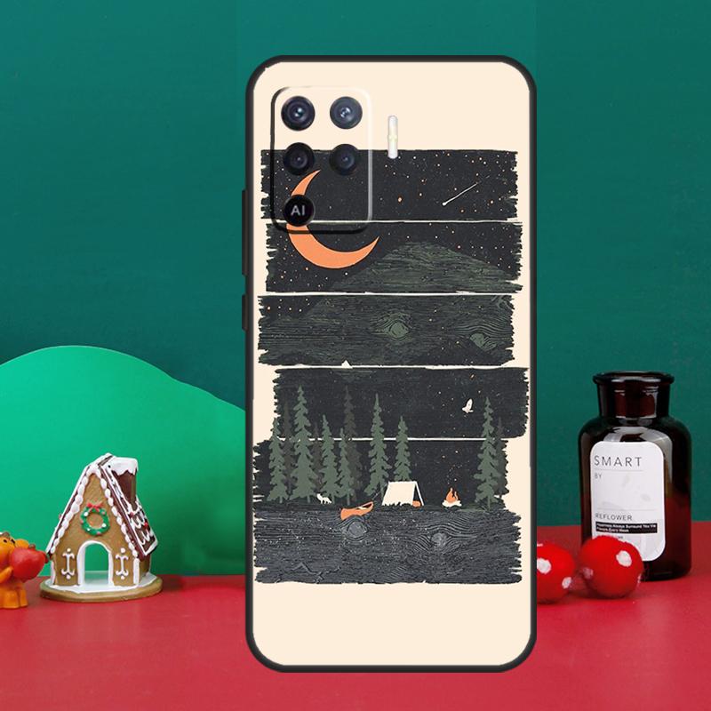 Кейс для кемпинга и искусства для Oppo A40 A60 A80 A6 A5 Pro A15 A16 A17 A57 A94 A74 A54 A76 A96 A18 A38 A58 A78 A98