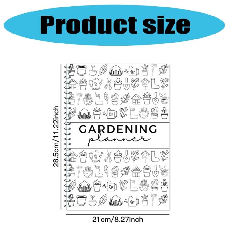 Садовый журнал Полный 12-месячный трекер ухода за растениями Садовый планировщик Садоводческий планировщик