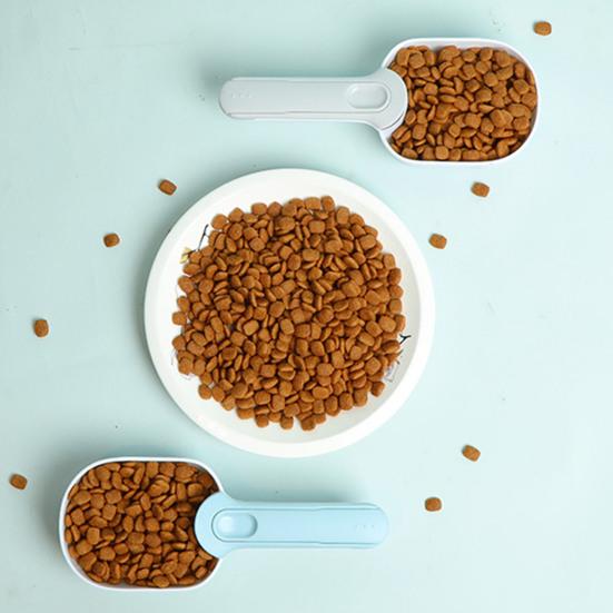 Лопата для корма для собак Эргономичный дизайн Большая емкость Зажим для сумки из АБС-пластика Корм ​​для домашних животных