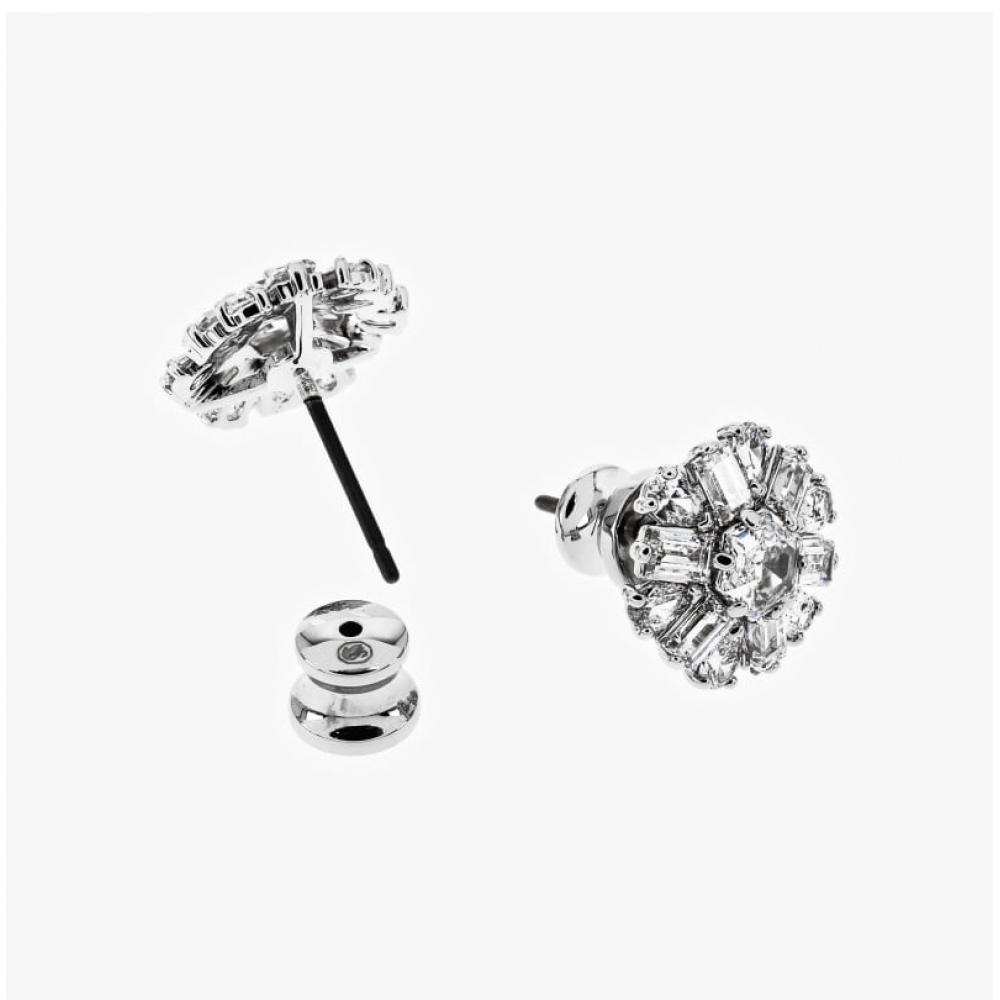 Swarovski 5691483 Idyllia Snowflake Flower Stud Earrings