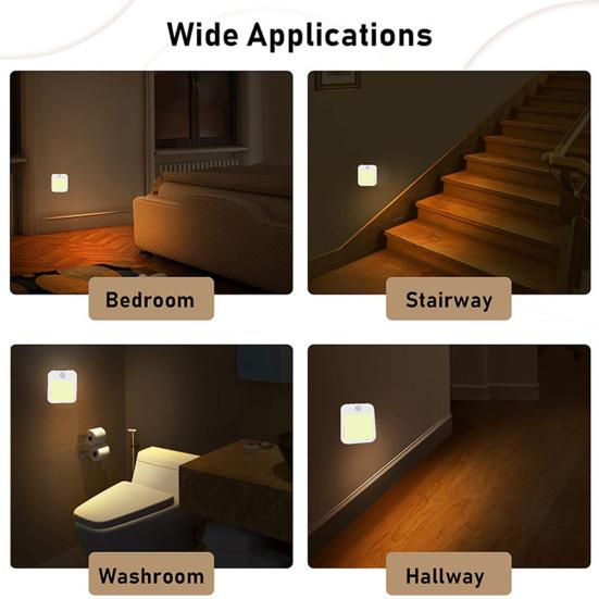 Светодиодная индукционная лампа, мягкое освещение, многофункциональная, высокая чувствительность, практичный датчик движения, беспроводной светодиодный ночник, товары для дома