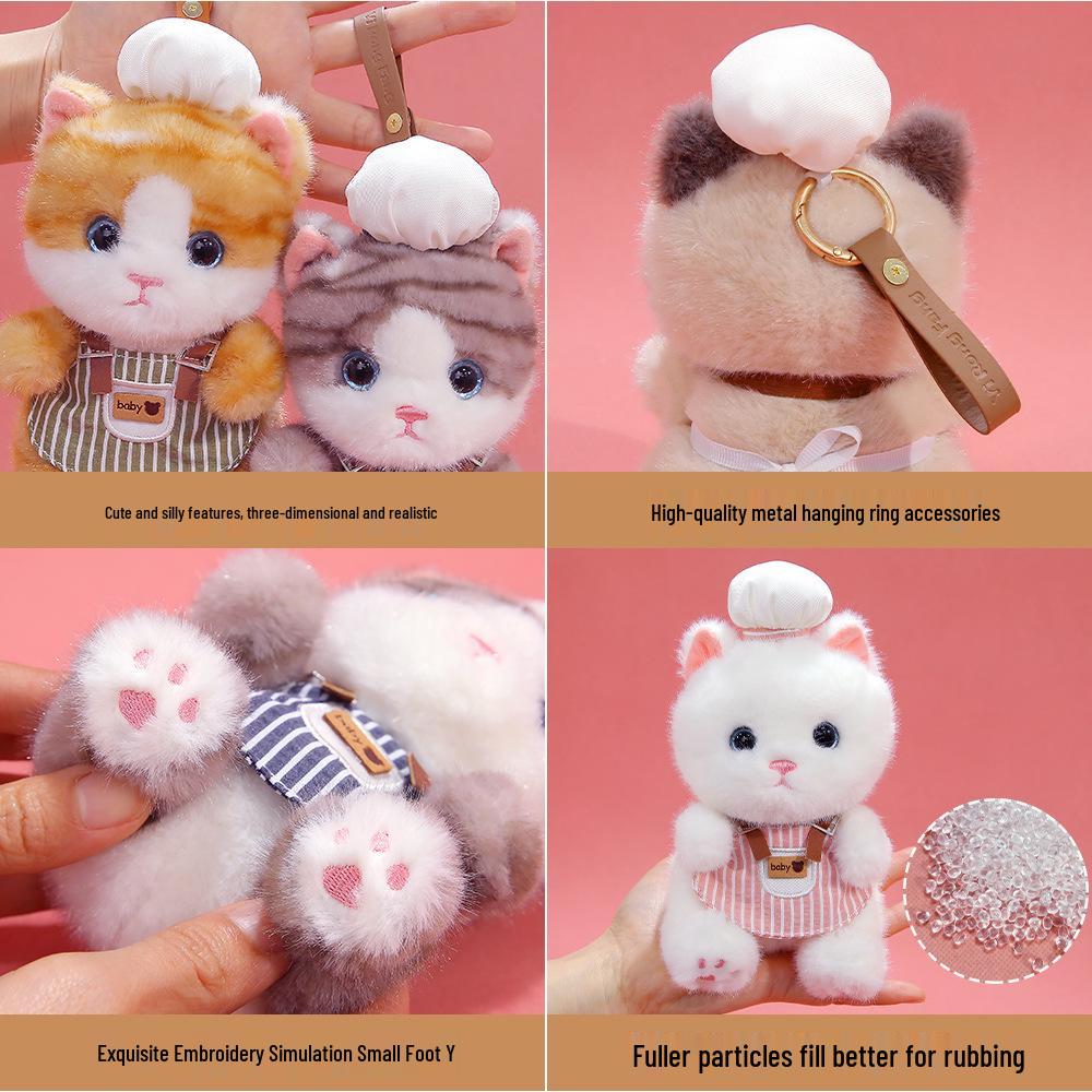 Calico Cat Plush Doll Keychain - Cute & Comforting Birthday Gift
