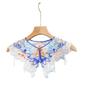 Floral Embroidery Hanfu Fake Collar Colorful Chinese Style Lace Fake Collar Pearl Detachable Decoration Shirt Collar