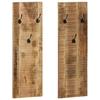 VidaXL Wall-mounted Coat Rack 2 Pcs Solid Mango Wood 36x110x3 Cm