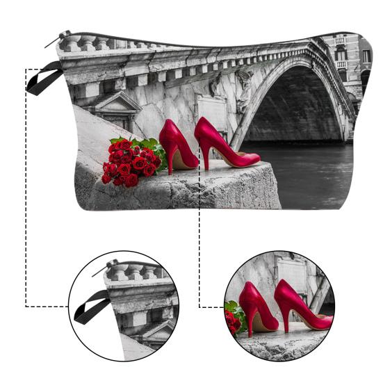 Популярная портативная сумка-карандаш с квадратным узором для девочек