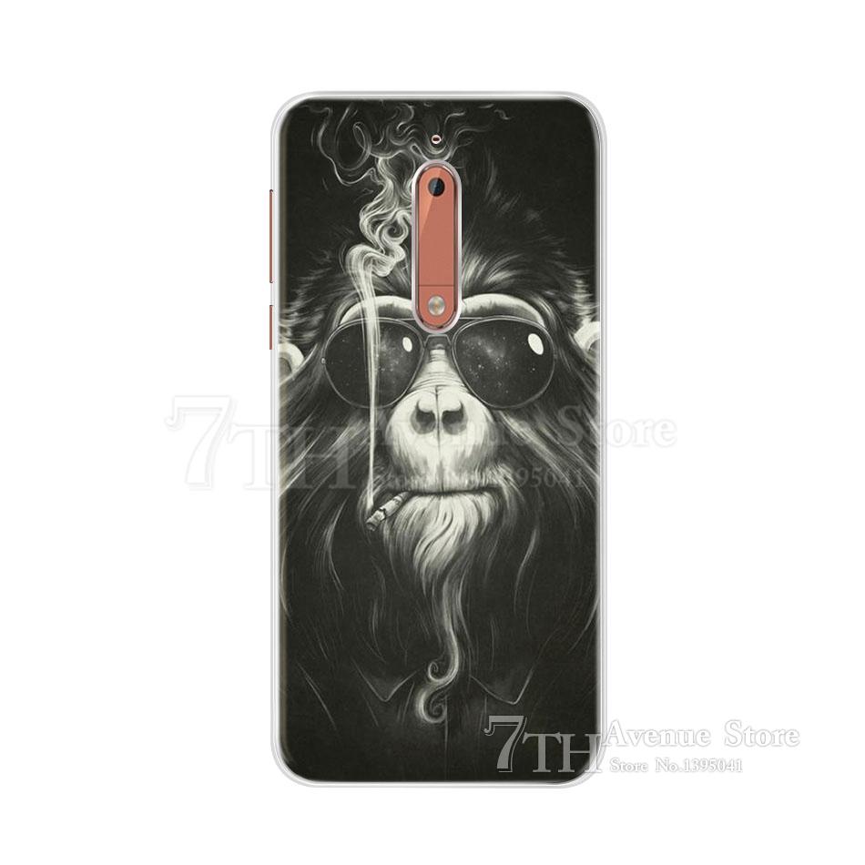 Чехол для Nokia 5 5.2" Мультяшный Мягкий Силиконовый TPU Чехол для Телефона Для Nokia 5 Nokia5 Глобальный Двойной TA-1024 TA-1053 TA-1044 Задняя Крышка