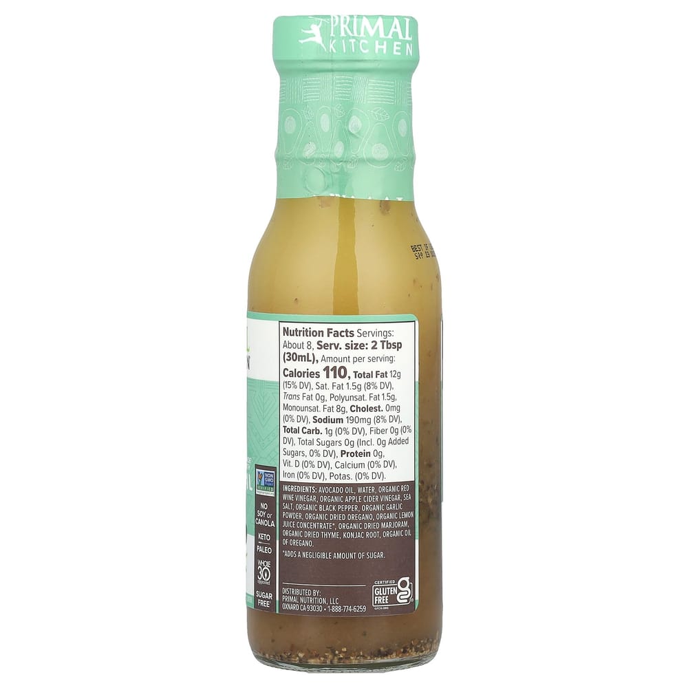 Primal Kitchen Greek Dressing & Marinade with Avocado Oil, 236ml (8 fl oz)