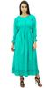 Bimba Women's Cotton Smocked Waist Long Casual Maxi Dress