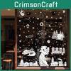 Tree Christmas Decor Pvc Stickers With Snowman Santa Snow House Christmas Decor