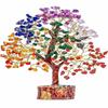 Кристаллическое дерево 7 чакр для энергии, положительные кристаллы, целебные камни, фэн-шуй, семь чакр, Древо жизни, украшения для дома, 300 бусин