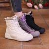 Women's Chunky Sneakers Winter Plush Velvet Warm Cotton Shoes Thick Sole Short Boots Fashion  Martin Boots