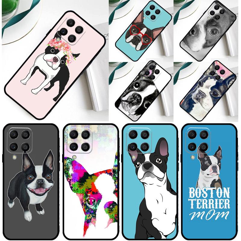 Чехол для телефона Samsung Galaxy M54 M14 M34 M33 M13 M23 M53 M15 M55 M31 M51 M20 M30s M32 M52 с изображением собаки Бостон-терьер