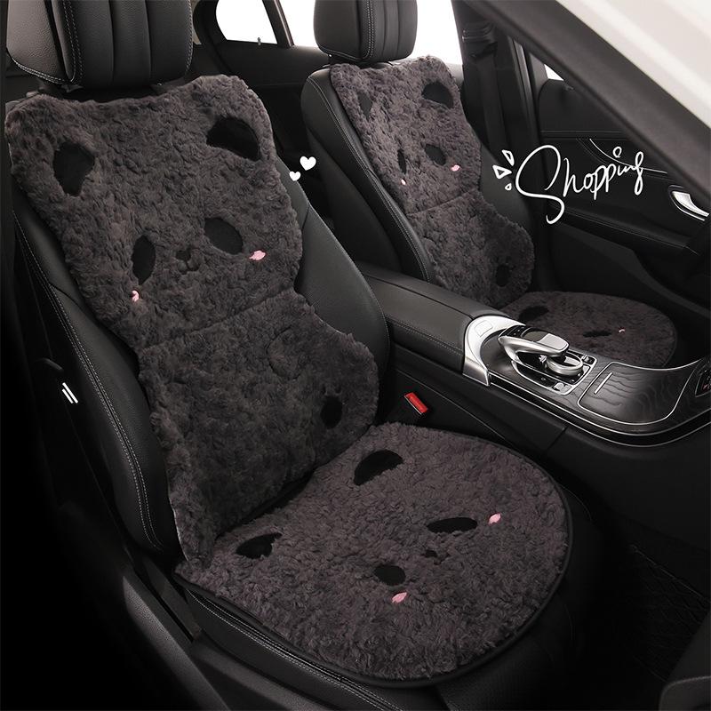 Зимняя плюшевая подушка на сиденье автомобиля Panda для Toyota bZ3, Corolla, RAV4, Rongfang, bZ5