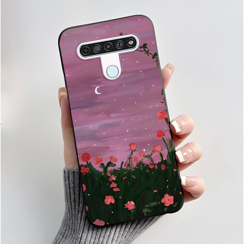 Милый Чехол Для LG Q61 Чехол Для LG K61 Чехол Для LG Q70 Чехлы Печатный Корпус Защитная Крышка Мягкий Силикон Мультяшный Черный Корпус