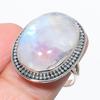 Natural Rainbow Moonstone Gemstone 925 Solid Sterling Silver Gift Ring S.9 B8f35