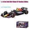 Ббураго 1:43 2023 F1 Red Bull RB19 Сплав Автомобиль Формула Гонки Литая Модель Игрушка Коллекция Подарки Верстаппен Майами RB 19