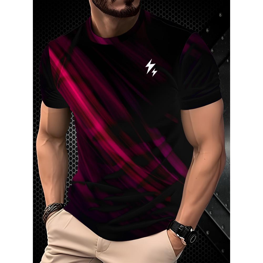 Мужская футболка с коротким рукавом, модная мужская футболка с коротким рукавом, повседневная футболка в полоску, одежда оверсайз