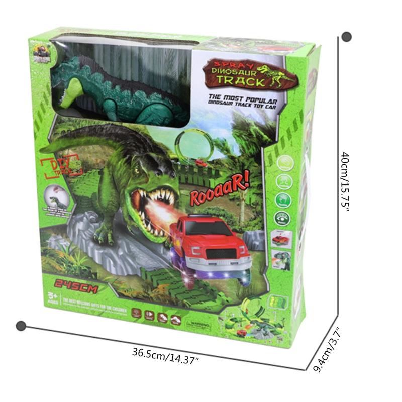 Разобрать Игровые наборы Гоночной трассы Динозавров Сделай сам Строительный блок Интерактивная Обучающая игрушка Набор для сборки трассы 6 вариантов моделей