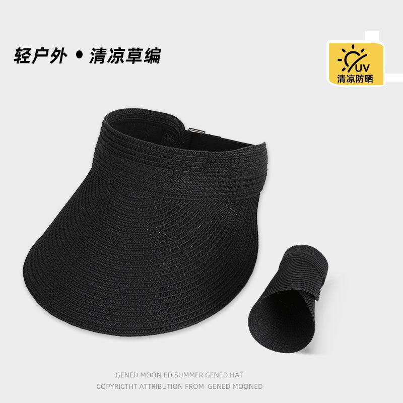 Летняя солнцезащитная шляпа уличная дорожная шляпа с козырьком полями повязка на голову соломенная шляпа модная универсальная шляпа с открытым верхом детская