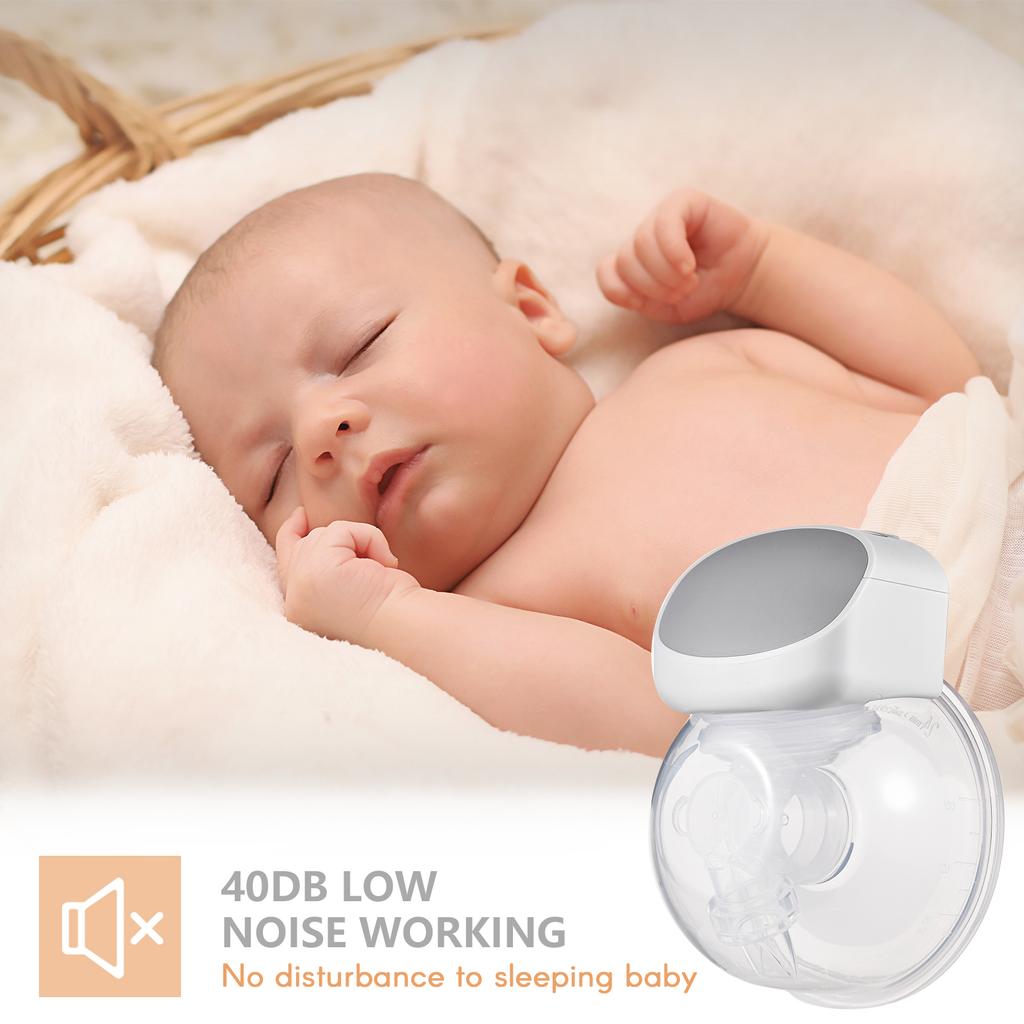 Переносной молокоотсос Портативный электрический молокоотсос без помощи рук со светодиодным экраном 2 режима 9 Низкое всасывание