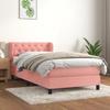 3127642 vidaXL Bed with Box Spring and Mattress Pink 80x200 Cm Velvet