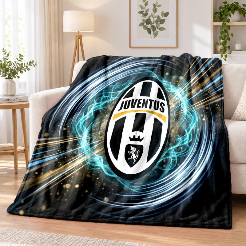 Juventus FC Printed Flannel Blanket Warm Comfort Bed Throw For Indoor Home Decoration