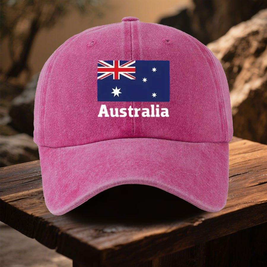 pc Australia Flag Print Baseball Cap Adjustable Outdoor Baseball Cap with Curved Brim Stylish and Versatile Baseball Cap