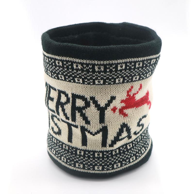 Autumn and Winter Thickened Christmas Scarf Velvet Knitted Warm Neck Cover Neck Cover Neck Scarf, Deer Model