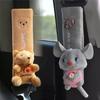 23cm Cute Cartoon Car Seat Belt Shoulder Pad Soft Plush Safety Belt Cushion Cover for Auto