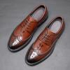 Мужские туфли-оксфорды ручной работы с заклепками, коричневые кожаные броги, мужские туфли, классическая деловая обувь для мужчин, Zapatillas Hombre