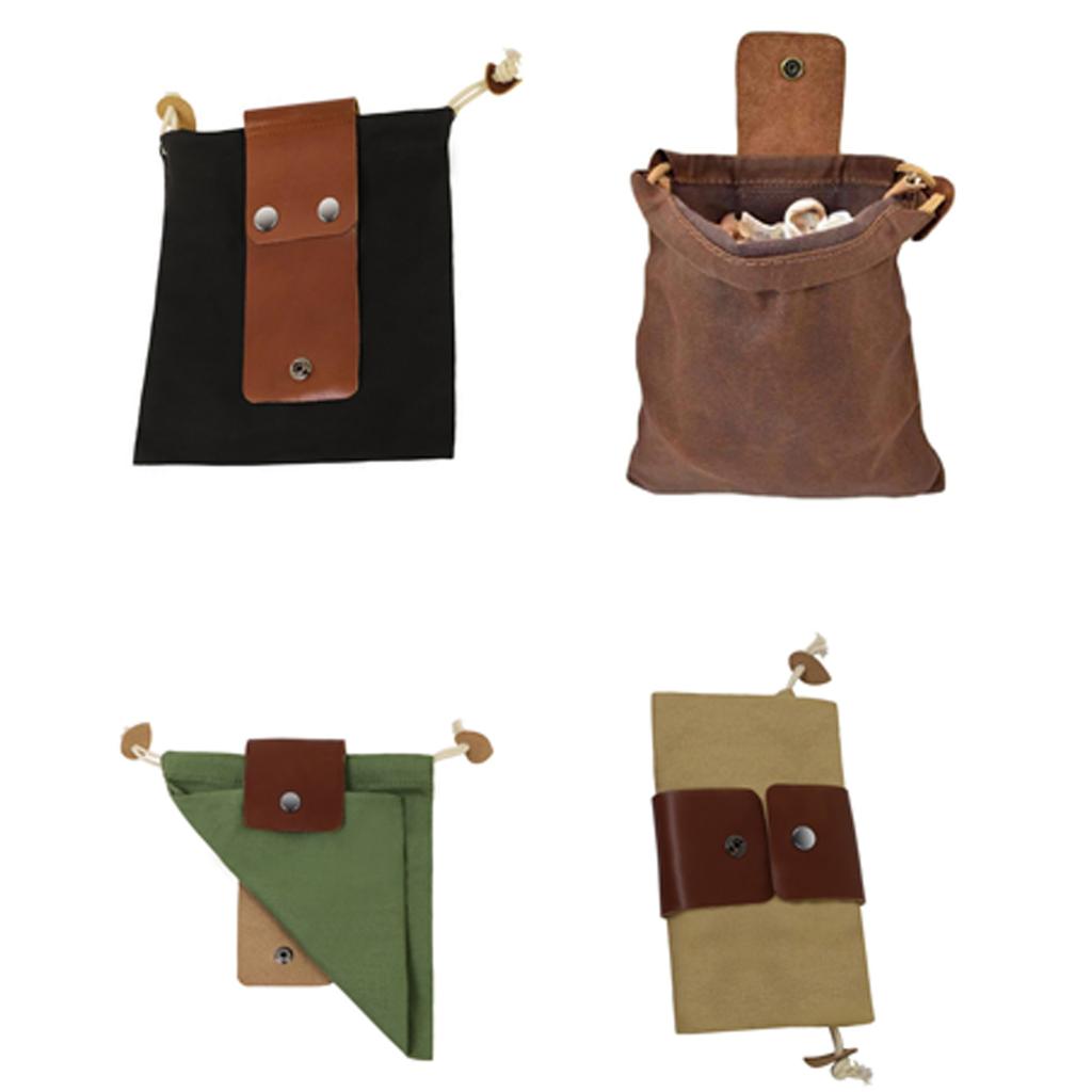 Сумка для хранения из кожи и холста, походная, кемпинговая, портативная, для выживания на открытом воздухе, сумка для сбора продовольствия, складная сумка для сбора фруктов