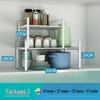 Многоцелевая 2-уровневая кухонная полка-стеллаж для хранения