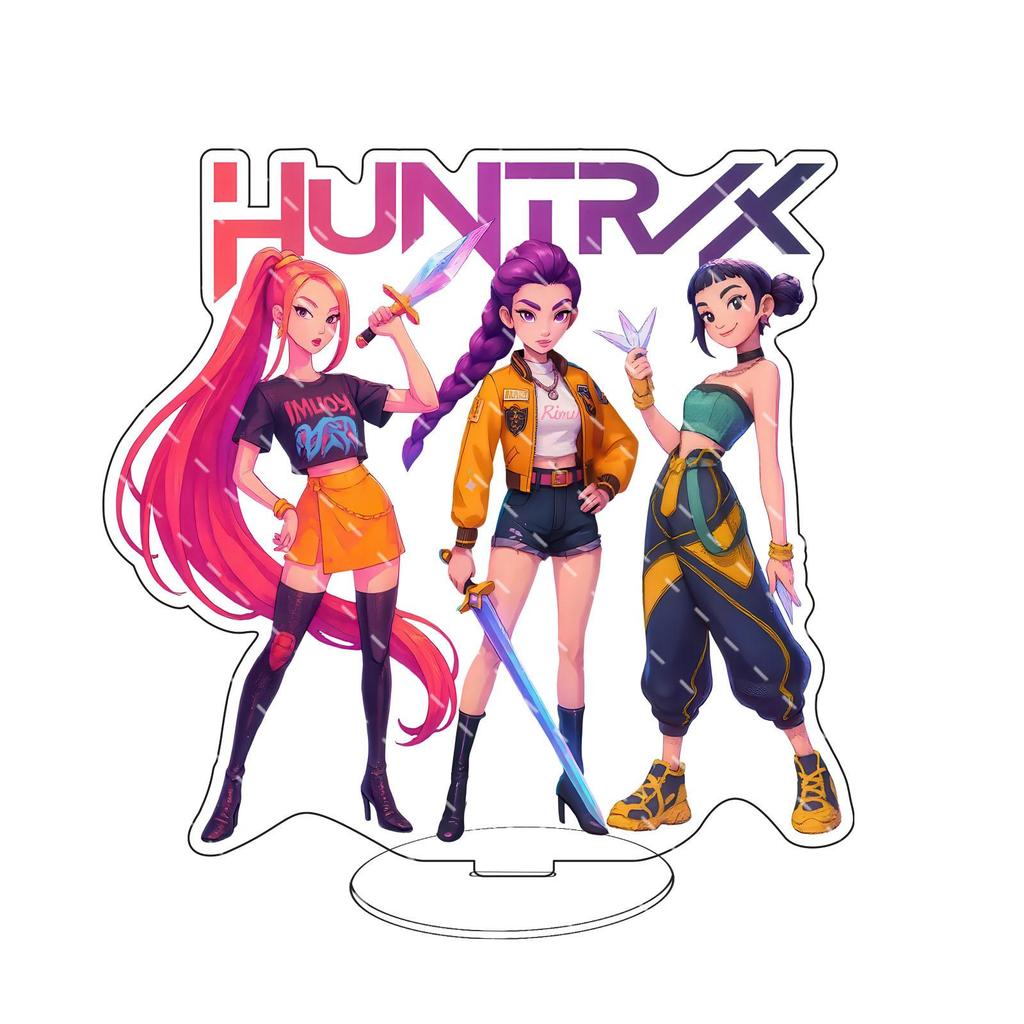 K-Pop Истребители Демонов Модель Стенда Персонажа Группа Истребителей Руми Эджиа Одри Фигурка Акриловая Подставка для Дисплея Аниме Декор Подарок для Девушки