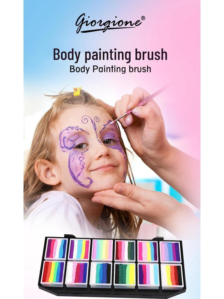 Набор кистей для лица и тела Giorgione из 17 предметов с тиснением для детей